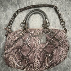 Coach Snake Print Vintage limited edition Handbag - purpleish & Gray. never used